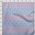 thumbnail image 3 of oneOone Viscose Chiffon Fabric Stripe & Cat Face Animal Printed Craft Fabric BTY 42 Inch Wide, 3 of 4