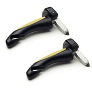 Garen Car Cane Portable Handle with Seat Belt Cutter, Window Breaker and Flashlight (2-Pack)