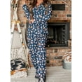 thumbnail image 3 of JYYYBF Women Christmas Pajamas Lounge Set Santa Christmas Tree Print Long Sleeve Tops and Pants 2 Piece Loungewear Outfits, 3 of 8