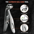thumbnail image 6 of BEZOX Angled Head Nail Clippers for Seniors - Ergonomic Toenail Clipper for Thick Nails, Nail Cutters with Catcher - Silver, 6 of 9