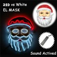 thumbnail image 4 of Fiudx Liquidación de ofertas flash Máscara navideña brillante de alambre de Papá Noel, disfraz LED para cosplay de vacaciones, 4 of 7