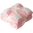 thumbnail image 2 of Ultra-Soft Buffalo Checkerboard Grid Fluffy Microfiber Knitted Baby Blanket Super Cozy Lightweight Checkered Bed Blanket for Sofa Couch Bed Pink 30"X40"¡­, 2 of 6