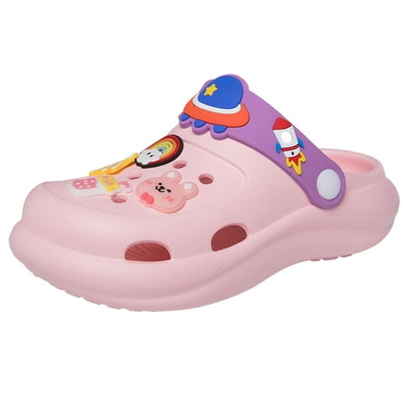 

Kids Clogs Shoes Cute Cartoon Garden Shoes Comfortable Non Slip Pool Beach Slide Sandals Shower Slippers for Boys Girls (toddler/little kid)