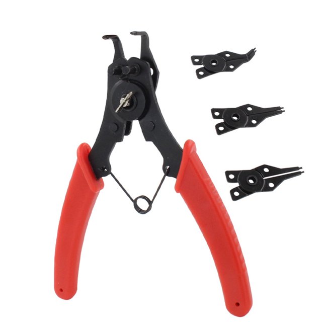 JShteea 4 en 1 Multi Crimp Snap Ring Circlip Alicates Extractor Anillo Externo Interno