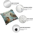 thumbnail image 6 of Fenyluxe Red Bird Throw Pillow Covers Set of 2 Sparrow Couch Pillow Cases Square 2pcsCushion Cover for Home Bed Sofa Decorative  White, 6 of 7