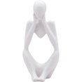 thumbnail image 4 of The Thinker Statue,Resin Thinker Abstract Sculpture Statue Modern Character Figurines White, 4 of 5