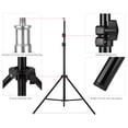 thumbnail image 2 of Photography Tripod Stand 2m/6.6ft Height Adjustable with Universal 1/4 Interface for Studio LED Ring Light Camera Support, 2 of 4