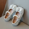 thumbnail image 3 of Biezeib LIttle Girl Sequins Pearl Flats Infant Bow Walker Crib Shoes for Party, Festival, Baby Shower, 3 of 6