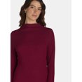 thumbnail image 3 of Time and Tru Women's and Women's Plus Ribbed Hacci Knit Midi Dress, Sizes XS-4X, 3 of 4