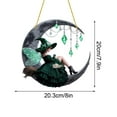 thumbnail image 3 of Taicans 8in Charming Moonlight Witch Acrylic Stained Glass Window Hanging – Sun Catcher Decor with Crystal Diamonds,Gothic Wall Art for Halloween,Home & Gift, 3 of 5