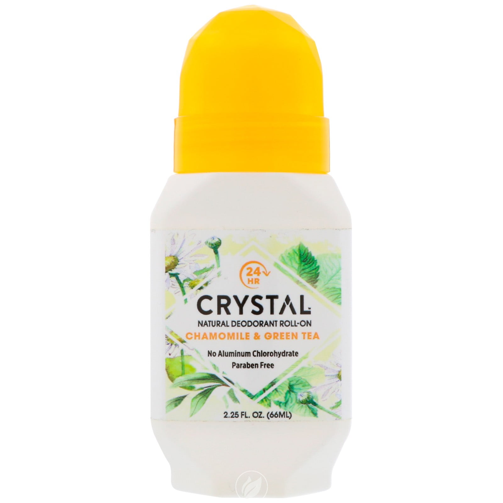 (3 Pack) Crystal Body Deodorant, Natural Deodorant Roll On, Chamomile