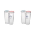 thumbnail image 1 of relayinert Plastic Divided Box Organizer Clear BPA Container Plastic Case Free Storage 2500ml Oval 2Set, 1 of 6