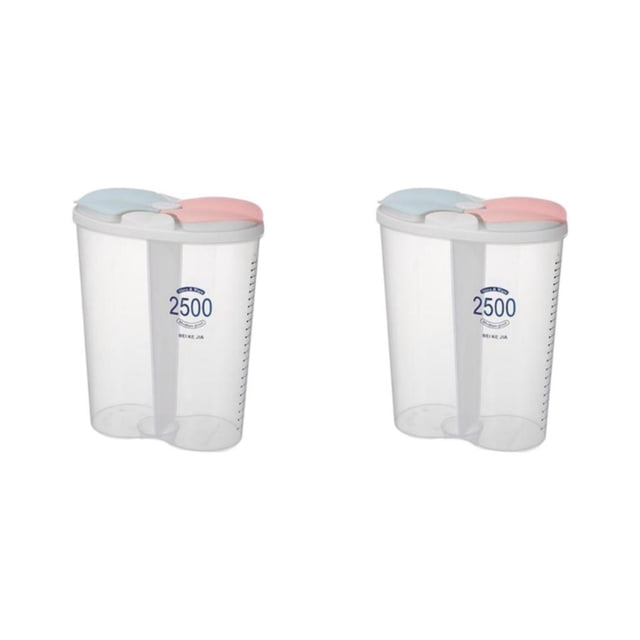 relayinert Plastic Divided Box Organizer Clear BPA Container Plastic Case Free Storage 2500ml Oval 2Set
