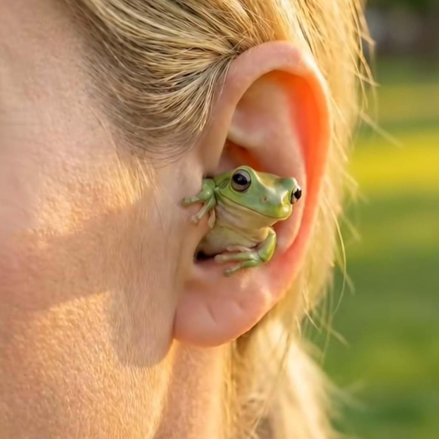Frog Cute Animal Wireless Earbuds, Bluetooth Headphones with Charging Case, Deep Bass, Noise Reduction, IPX4 Waterproof(XX)