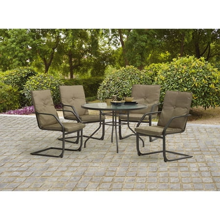 Mainstays Spring Creek 5-Piece Patio Dining Set, Seats 4