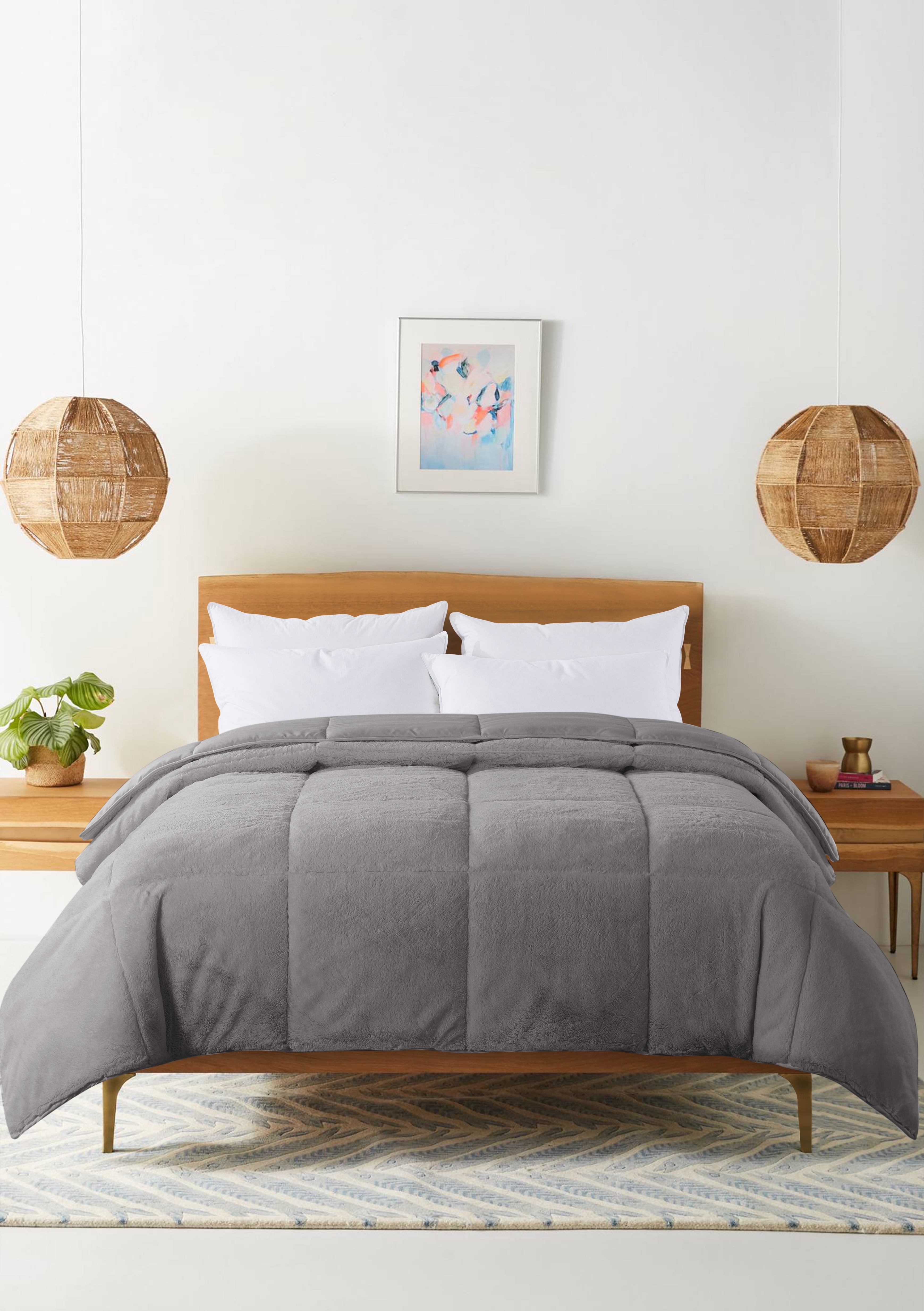 Cozy Down Alternative Comforter - Glacier Grey - King