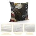 thumbnail image 4 of Orinice Bald Eagle Flag Symbol Graphic Decorative Men Women Room Cushion Throw Pillow Cover 12x12in, 4 of 5