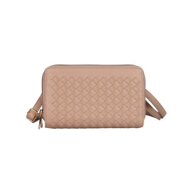 Bolso de mano Karla Hanson Ellen, tejido, bandolera, para teléfono, color topo