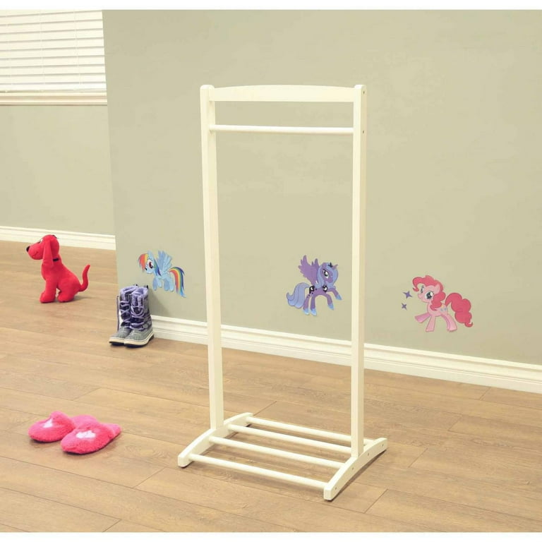Baby clothes rail white hot sale