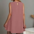 thumbnail image 7 of Women's Summer Casual Dress Round Neck Sleeveless Ruffle Tank A Line Beach Wear Comfortable Flowy Outfit Womens Casual Trendy Midi Dresses, 7 of 7