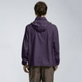 thumbnail image 5 of Bcfgryg Mens Solid Color Packable Rain Jacket Lightweight Windproof Raincoat With Hood Outdoor Rain Gear Travel Hiking Cycling Lightweight Casual Jackets For Men, 5 of 5