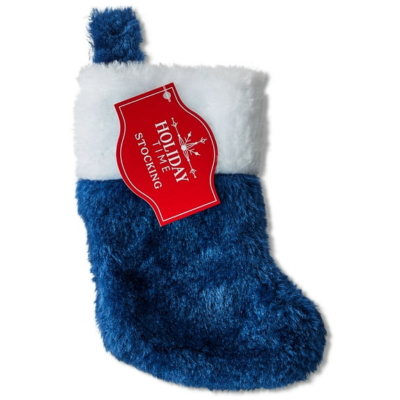 Mini Christmas Stocking, Blue, 3.75", by Holiday Time
