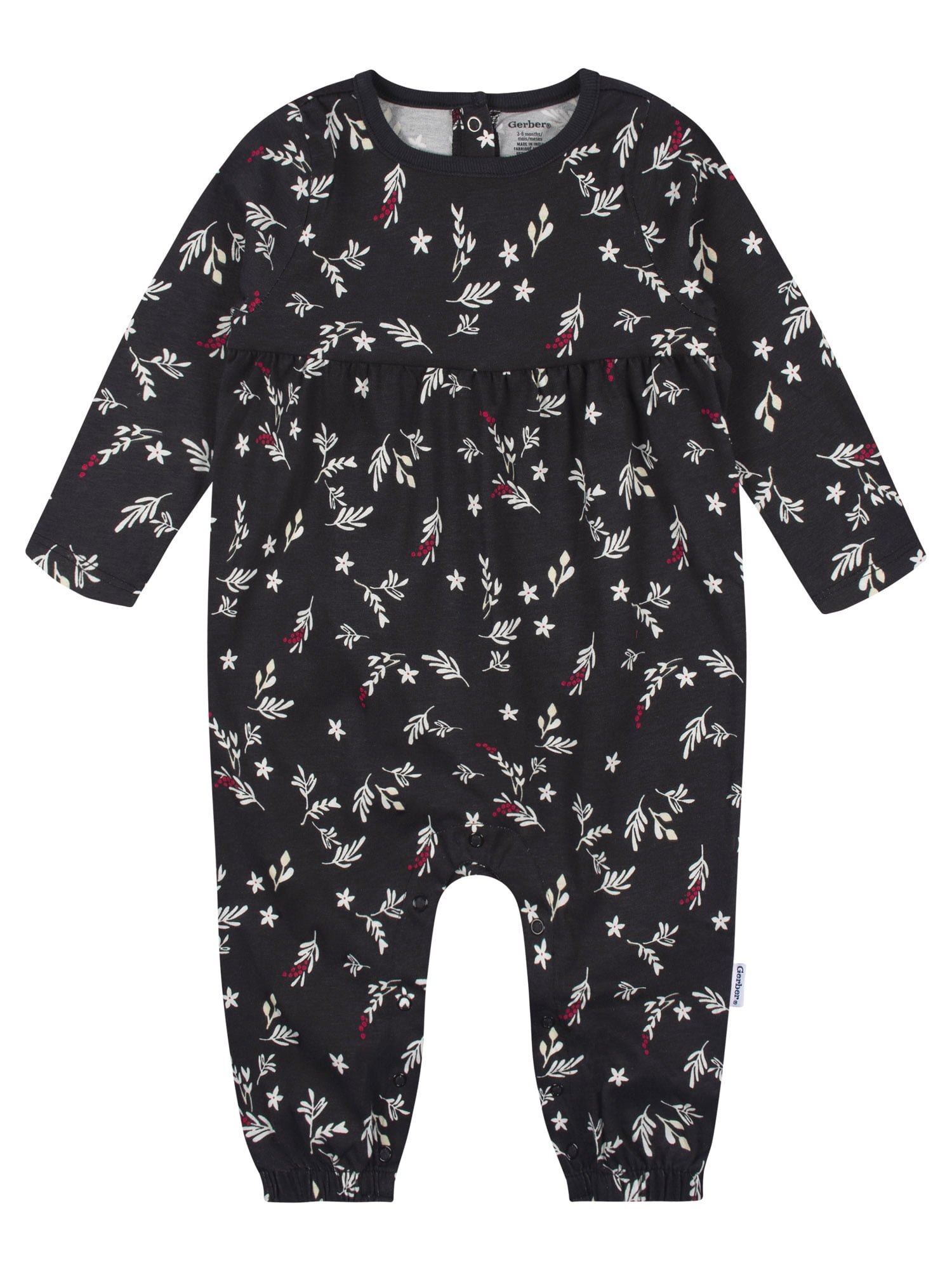 Gerber Baby Girl Jersey Romper, 2-Pack, Sizes 0/3 - 24 Months