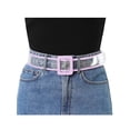 thumbnail image 4 of Cinturones de Cintura Transparentes INSPIRE CHIC para Mujeres, Cinturón Delgado Talla Grande para Jeans, Vestidos y Abrigos hasta 95cm/37.4" Púrpura, 4 of 4