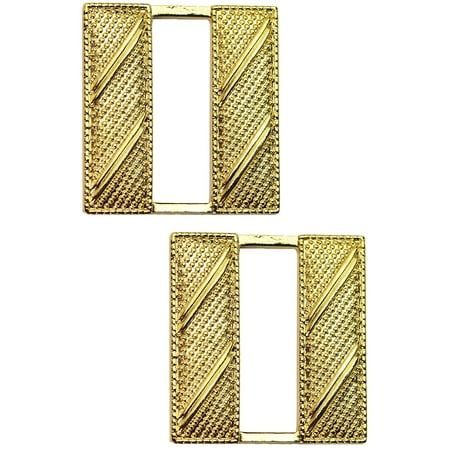Tactical 365 Operation First Response Pair of Captains Rank Insignia Pins for Police or Military - Corrugated Gold, Small