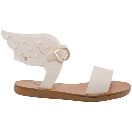 

Ancient Greek Sandals Girls Off White Ikaria Pearls Soft Sandals Brand Size 31 (13.5 Little Kids)