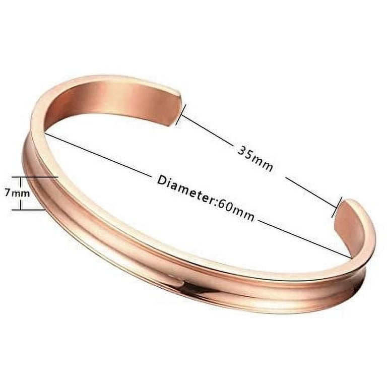 Zuo Bao Hair Tie Bracelet - Stainless Steel Grooved Cuff Bangle For Women