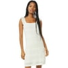 Scoop Women's Crochet Dress with Ruffle Sleeves