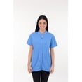 thumbnail image 2 of Post Mastectomy Band collar shirt with Drain pockets Camisole for Drain Management Systems Size: X-Large, Color: Sky Blue, 2 of 5