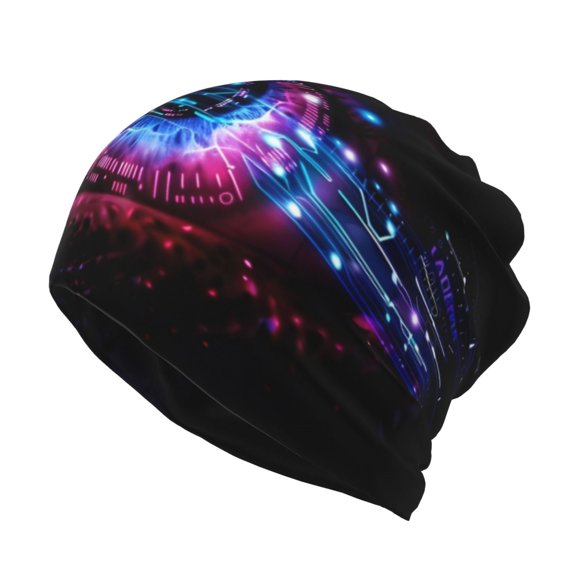 Yiaed v Print Multifunction Beanie Hats for Women Men Slouchy Knit Beanie Hat Winter Hat Scarf Stretch Skull Cap