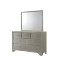 thumbnail image 2 of Ortensia Champagne LED Upholstered Panel Bedroom Set Special Full 4 Piece: Bed, Dresser, Mirror, NightStand, 2 of 13