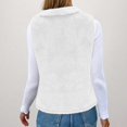 thumbnail image 7 of Qetyuw Fuzzy Jacket Vest for Women Cozy Sleeveless Open Front Cardigan Jacket Casual Lightweight Lapel Vests Coat, 7 of 7