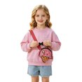 thumbnail image 2 of Kids Cute 3D Cartoon Pocket Pullover Sweatshirt Cute Casual Crew Neck Sweatshirt Girls Boys Funny Graphic Novelty Shirts with Bag, 2 of 6