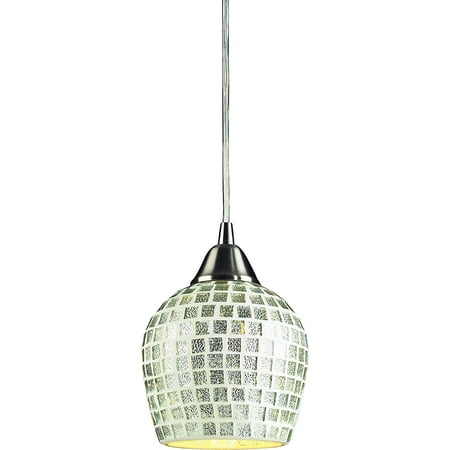 

MANXING 528-1SLV Fusion 5 Wide 1-Light Mini Pendant in Satin Nickel