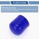 thumbnail image 4 of Ofertas Únicas 1 Pcs 30mm L 32mm/1.26" ID Negro Azul Tapón de Manguera de Silicona de Goma Reforzado Tapón de Cierre para Tubo de Derivación Universal, 4 of 7