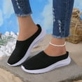 thumbnail image 4 of NOKIO Women's Mules Shoes Slip on Sneakers Knit Flats Platform Lightweight Breathable Non-Slip Walking Shoes Women Casual Shoes Versatile Fashionable And New Large Women Shoes Fashion Shoes, 4 of 5