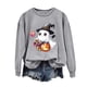 thumbnail image 2 of Heisall Womens Sweatshirts Round Neck Long Sleeve Autumn Winter Casual Pullover Halloween Print Tops, 2 of 4