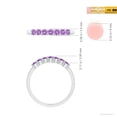 thumbnail image 5 of ANGARA Natural Half Eternity Seven Stone Amethyst Wedding Ring in 925 Sterling Silver for Women (Size-2.5mm) | February Birthstone, Anniversary, Jewelry Gift for Women | Natural Amethyst Ring, 5 of 9