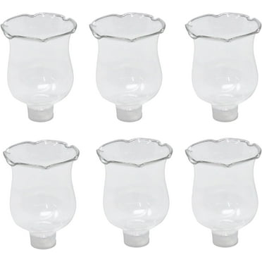 4E's Novelty Tulip Peg Votive Candle Holders, 6-Pack – Elegant Glass Candle Holders for Candelabras & Home Décor