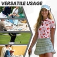 thumbnail image 6 of Garronmavis Quarter Zip Golf Shirt Women Size XL Collar Workout Shirts Short Sleeve Tennis Shirts Athletic Workout Womens Fruit Golf Shirt, Strawberry, 6 of 7