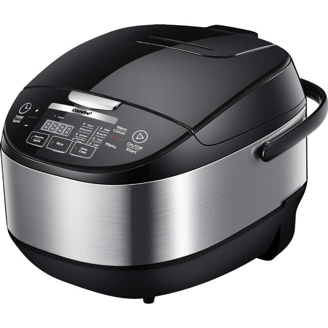 Comfee Arrocera Eléctrica Multifunción de 10 Tazas, Negra - 11 Programas de Cocina Digital