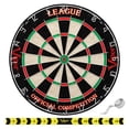thumbnail image 3 of Viper League Sisal Dartboard, Metropolitan Oak Cabinet, Shadow Buster Dartboard Lights, "The Bull Starts Here" Throw Line Marker & Underground Raven Steel Tip Darts, 3 of 3