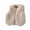 Khaki, variant on Mgmyaa Kids Girls Fleece-Like Vest Sleeveless Plush Warm Outerwear Fuzzy Casual Jacket Top 1-10 Years