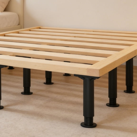 LOLIPPYY Adjustable Black Bed Legs, Heavy Duty Support, 2 Pieces for Home Furniture, Strong Load Bearing