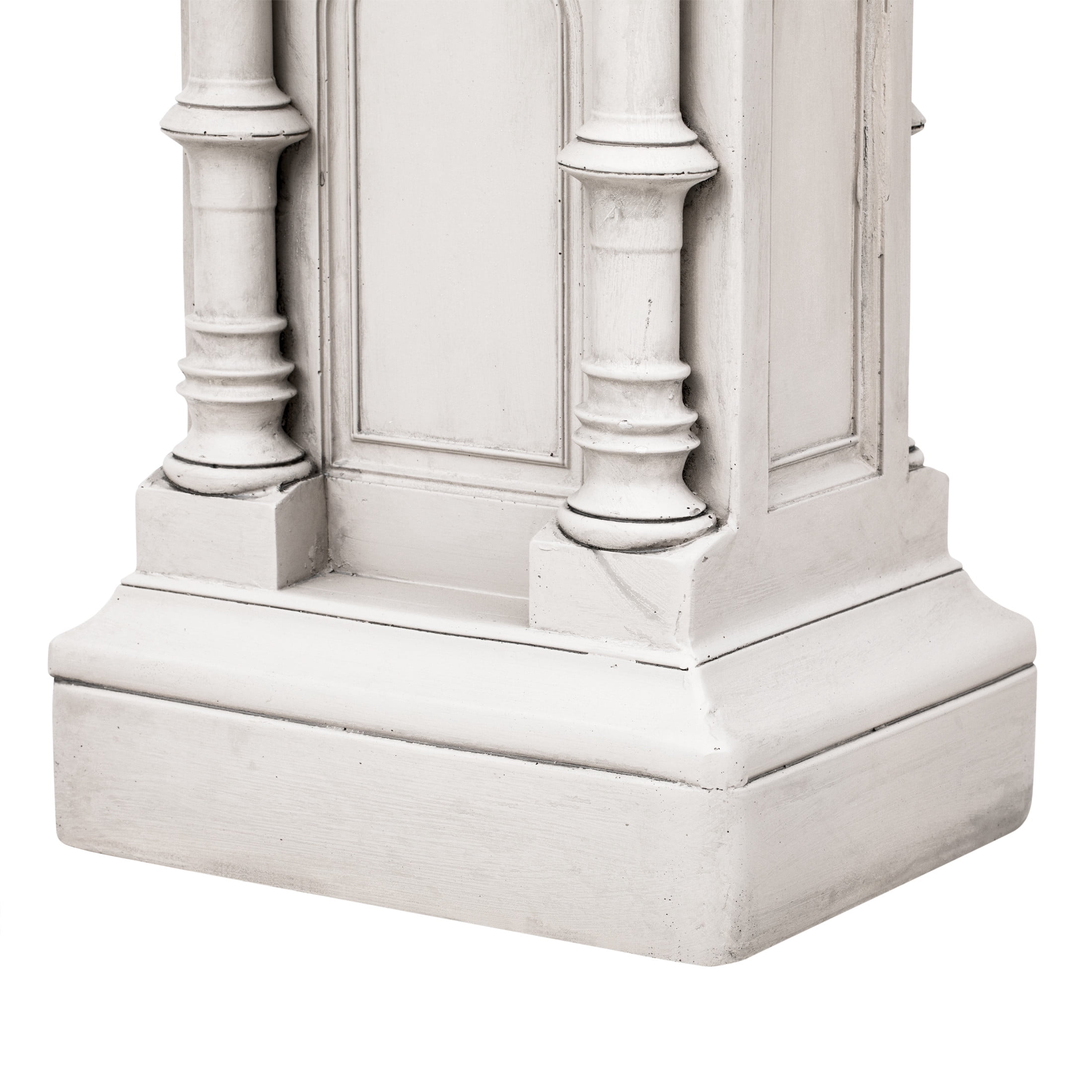 Christopher Knight Home Gothic Floral Pedestal Plant Stand, Decorative Display Column, Antique White