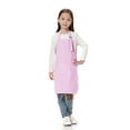 thumbnail image 1 of Toptie Kid's Bib Chef Aprons with Pocket & Adjustable Strap, for Painting Baking Kitchen Cooking-light pink-M, 1 of 6